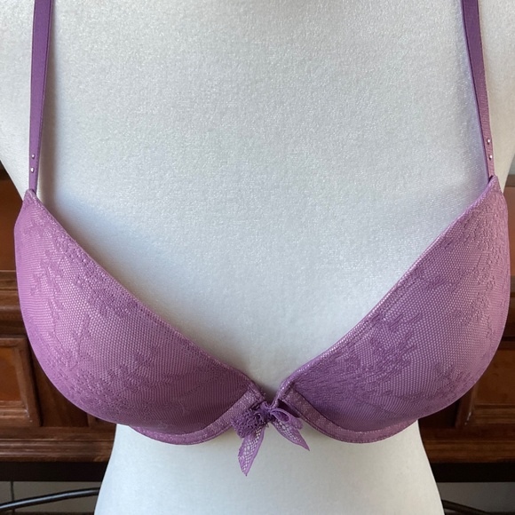 Lace Lightly Padded Bra. Lavender. Size 34C - Picture 2 of 6